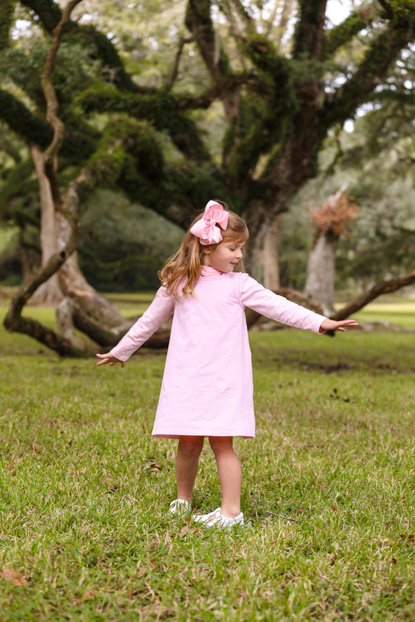 Caroline Dress- Light Pink Stripe