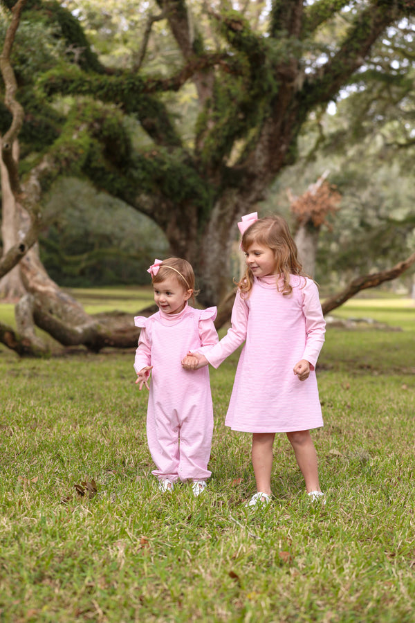 Caroline Dress- Light Pink Stripe