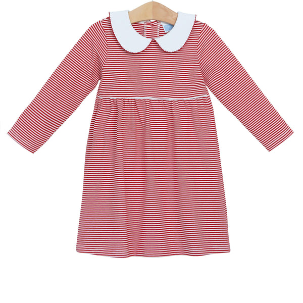 Claire Dress- Red Stripe