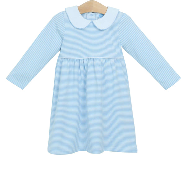 Claire Dress- Light Blue Stripe