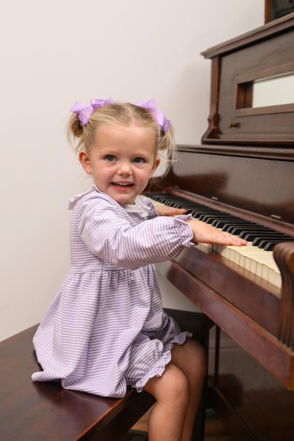 Georgia Bloomer Set- Lavender Stripe