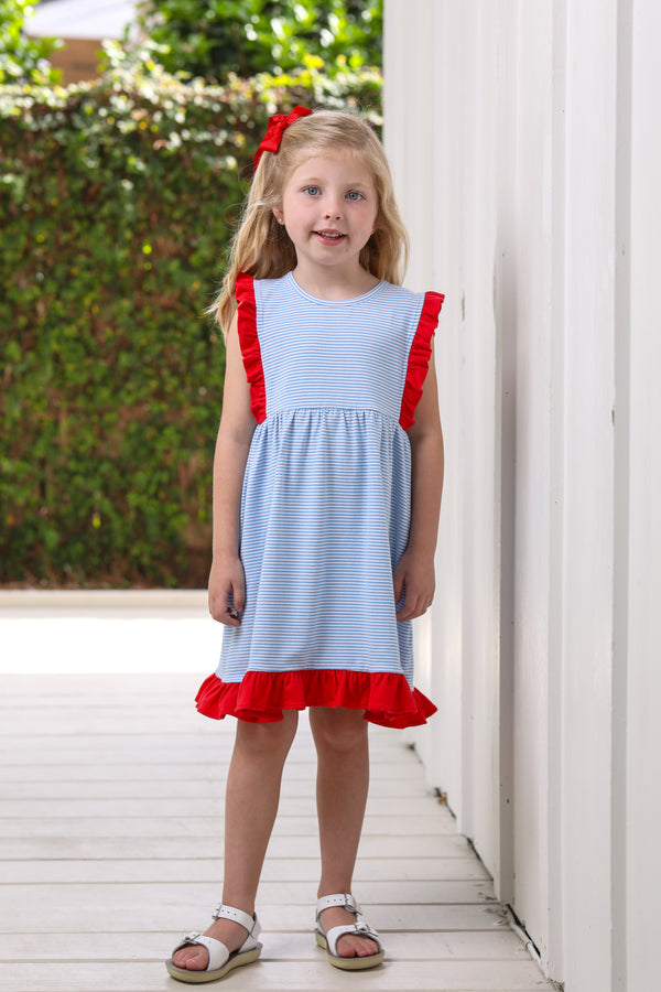 Josie Dress- Red, White, & Blue