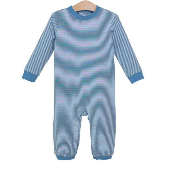 Miller Romper- Cornflower Blue Stripe