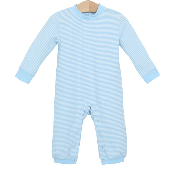 Miller Romper- Light Blue Stripe