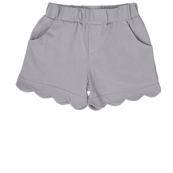 Scalloped Shorts- Gray