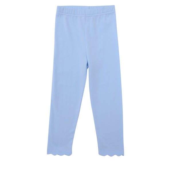 Scallop Leggings- Light Blue