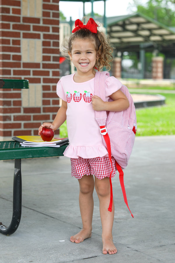 Apple Trio Ruffle Short Set