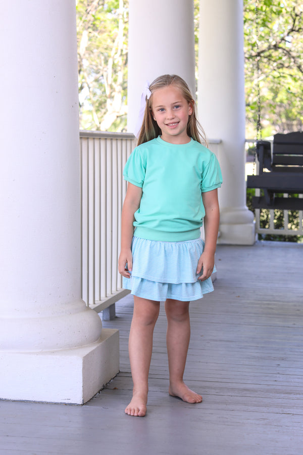 Landry Puff Sleeve Top- Mint