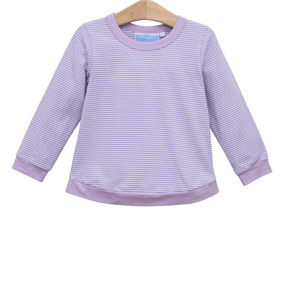 Reagan Top- Lavender Stripe