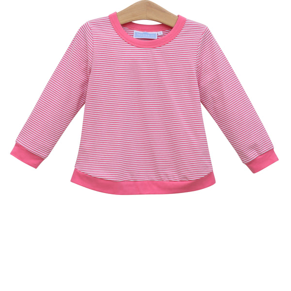 Reagan Top- Pink Stripe