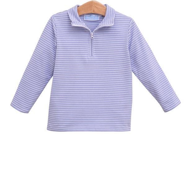 Tucker Pullover- Steel Blue Stripe