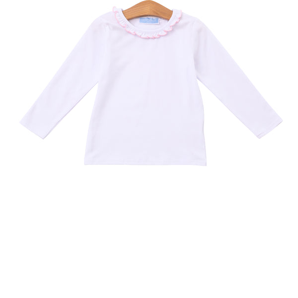 Vera Ruffle Top- Light Pink