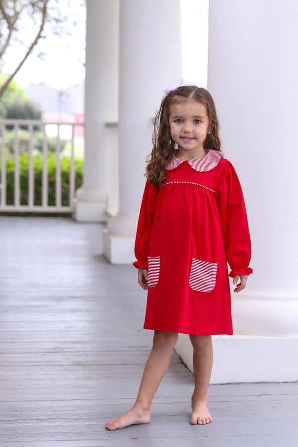 Abigail Dress- Red