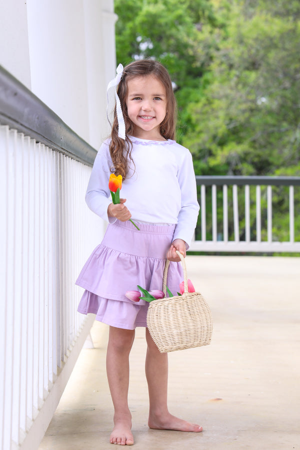 Vera Ruffle Top- Lavender