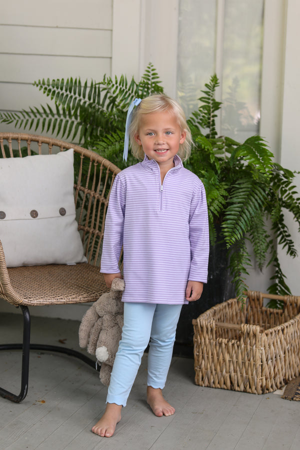 Tori Pullover- Lavender Stripe