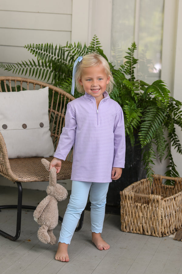 Tori Pullover- Lavender Stripe