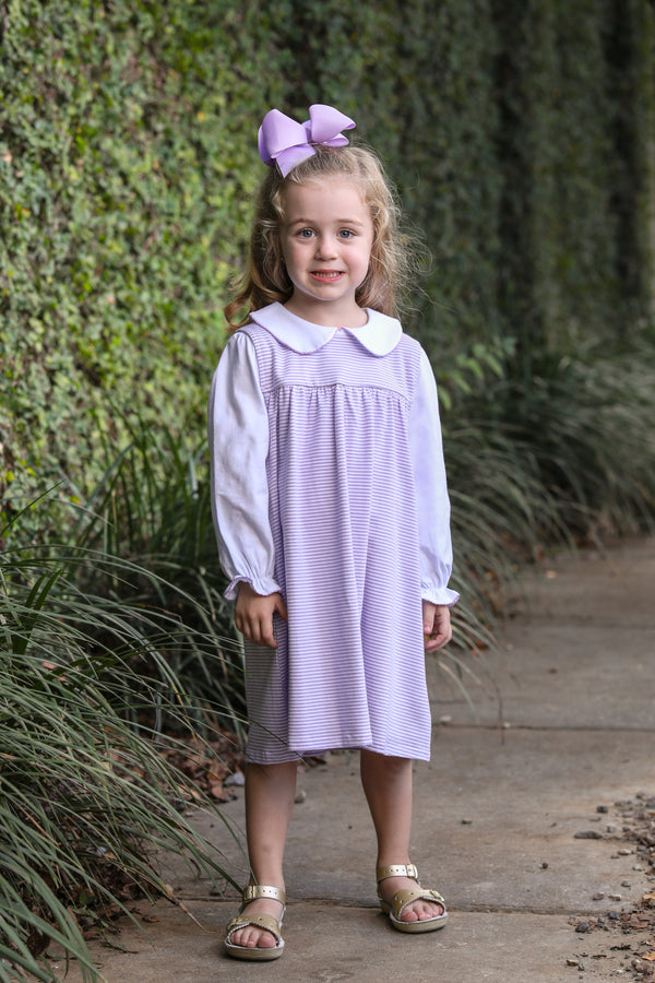 Jillian Jumper- Lavender Stripe