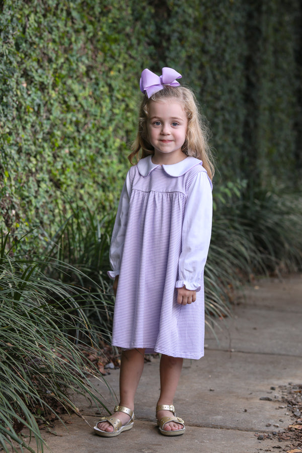 Jillian Jumper- Lavender Stripe