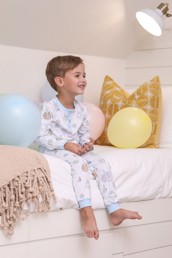 Party Animals Pants Set- Light Blue