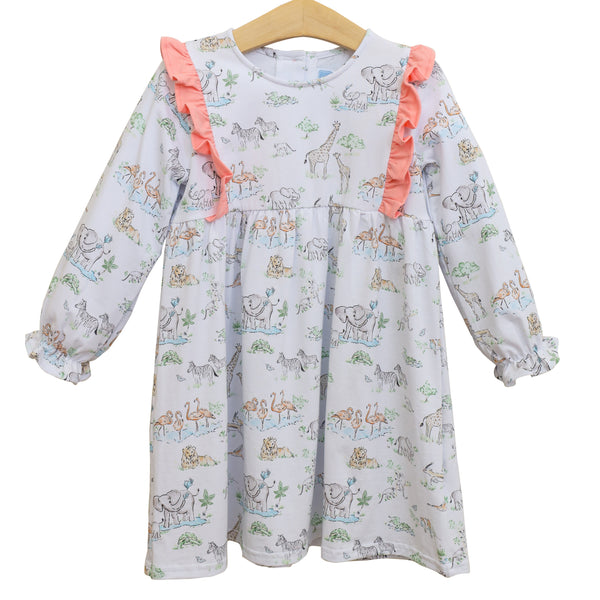 Safari Animals LS Dress