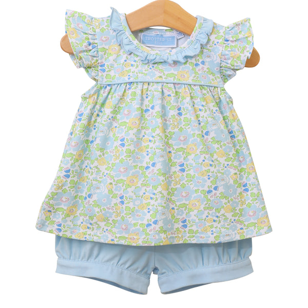 Blooming Floral Ruffle Bloomer Set