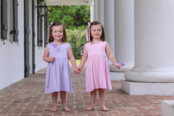 Isabella Dress- Lavender Stripe