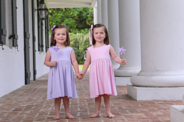 Isabella Dress- Lavender Stripe