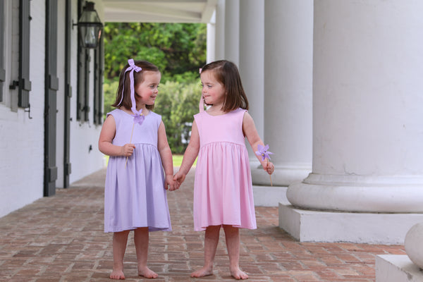 Isabella Dress- Lavender Stripe