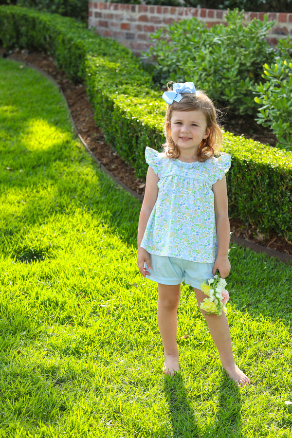 Blooming Floral Ruffle Bloomer Set