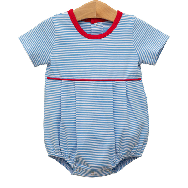 Bentley Bubble- Cornflower Stripe/Red