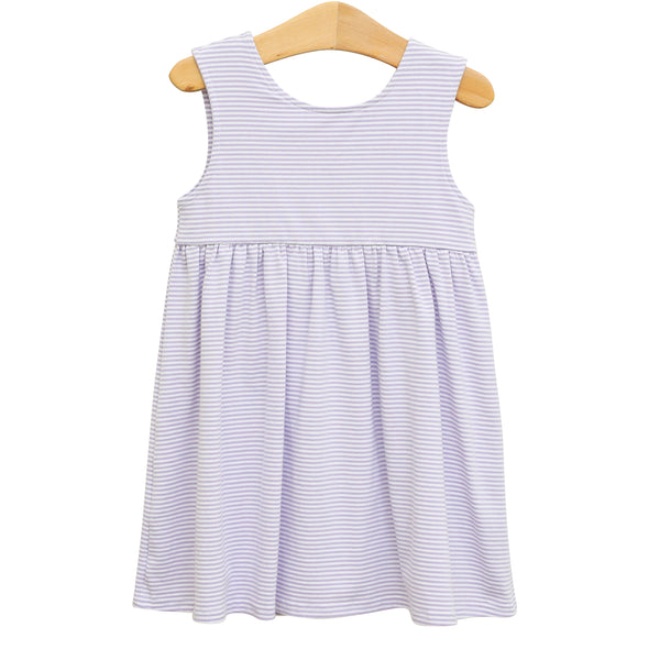 Isabella Dress- Lavender Stripe