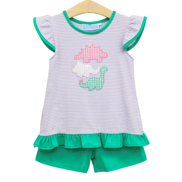 Dinosaur Flutter Short Set