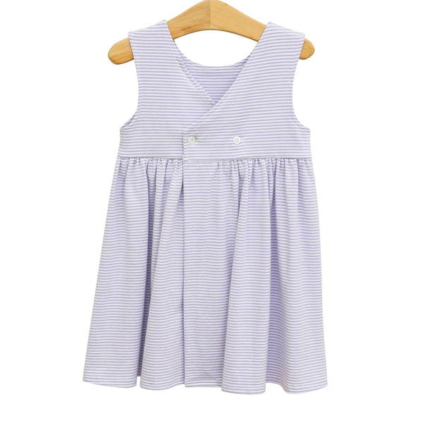 Isabella Dress- Lavender Stripe