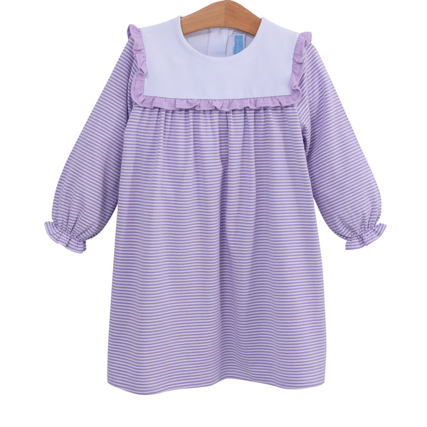 Marie Dress- Lavender Stripe