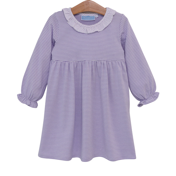 Georgia Dress- Lavender Stripe