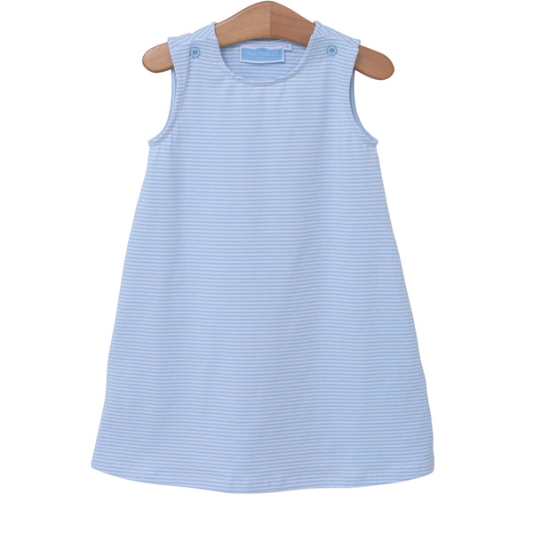 Caroline Dress- Light Blue Stripe