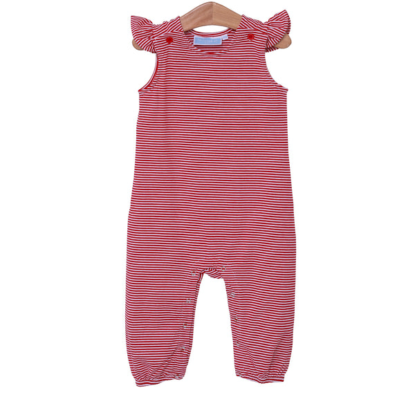 Caroline Romper- Red Stripe