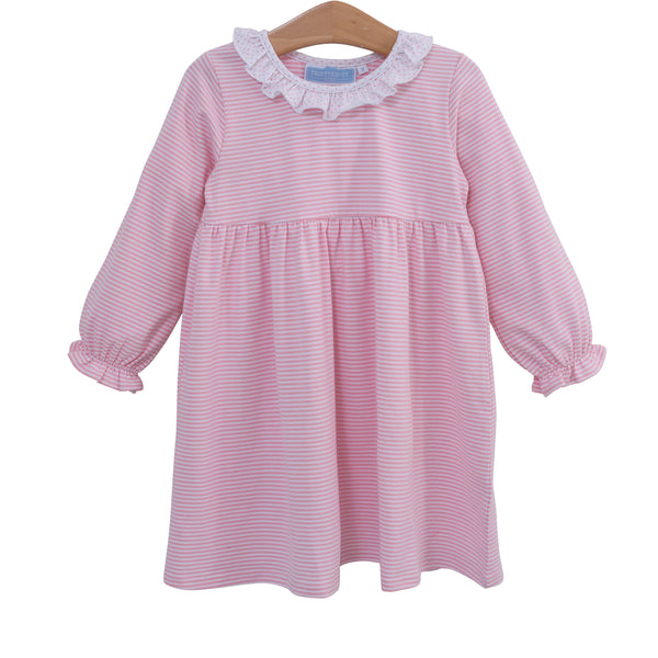 Georgia Dress- Light Pink Stripe