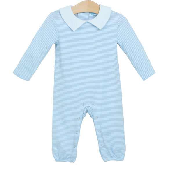 William Romper- Light Blue Stripe