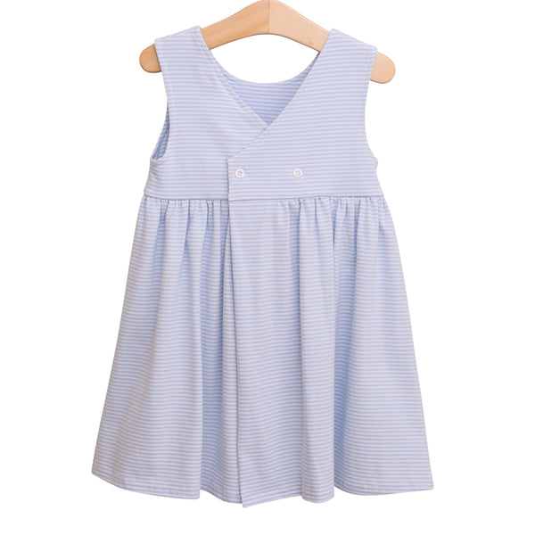 Isabella Dress- Light Blue Stripe